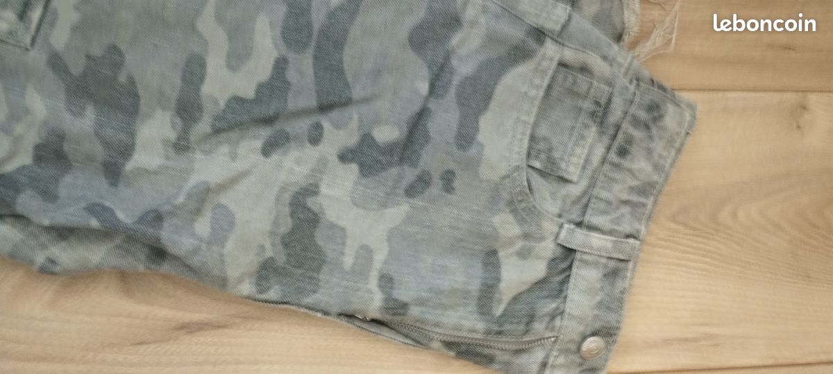 Pantalon Kiabi 34 wide leg treillis (image 4)
