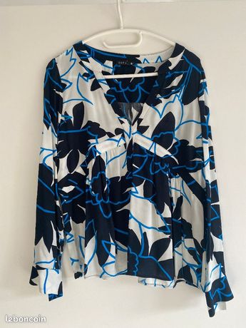 Tunique Femme MIA SOANA Noir Et Marron - Taille 46 - Occasion En Très Bon État (TBE)