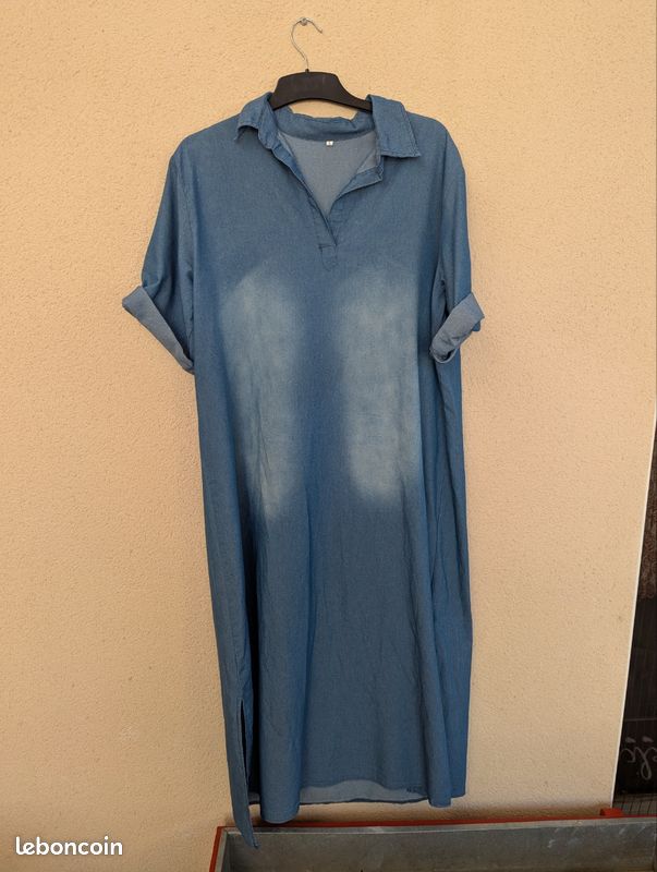Robe longue jeans légère (image 1)