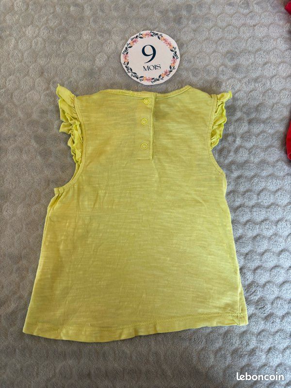Lot 4 t-shirts fille - 9 mois (image 4)