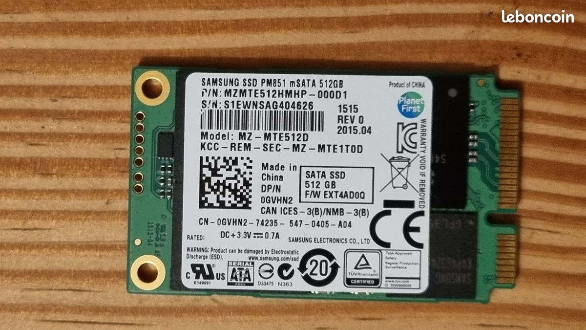 Samsung 256gb Pm871 512gb Pm851 512gb Msata Samsung SSD PM851 - Main Image
