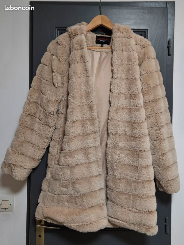 Manteau D'Automne Femme Multiples - Couleur Beige Crème - Taille 38 - Neuf Sans Étiquettes