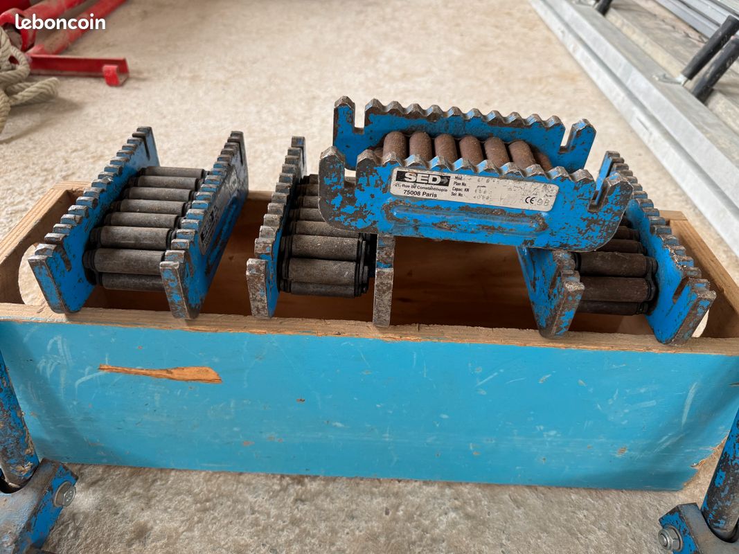 Patins rouleurs industriels SED 4 x 100 kN - capacité env. 40 tonnes - levage / chenillettes / manutention (image 2)