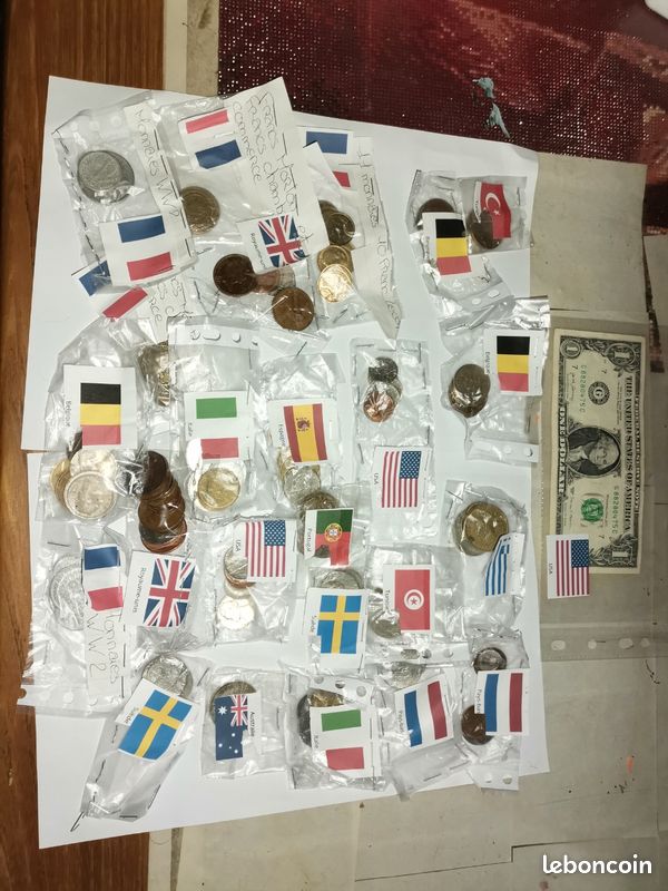 Lots de pièces et de billets (image 1)