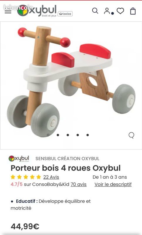 Vélo 4 roues oxybul (image 1)