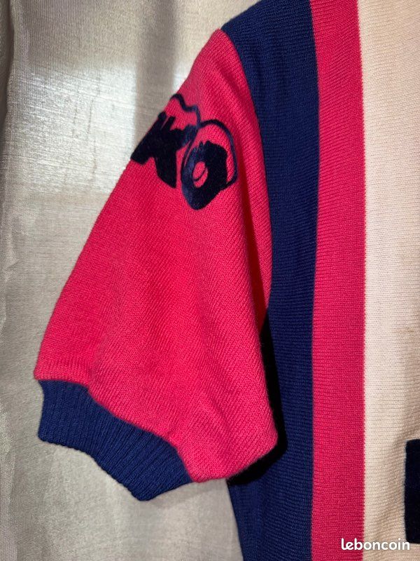 Maillot cycliste MIKO jaune années 70 shirt trikot vintage