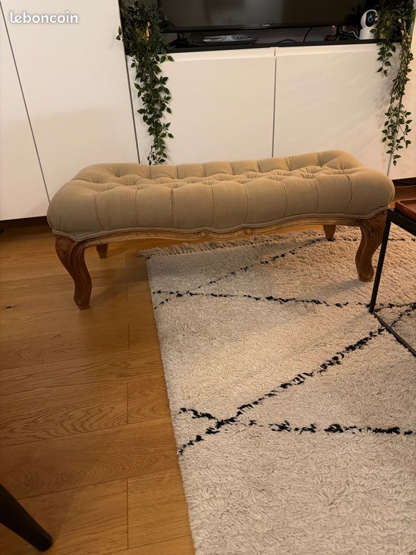 Bout de lit capitonné beige La Redoute Intérieurs (image 5)