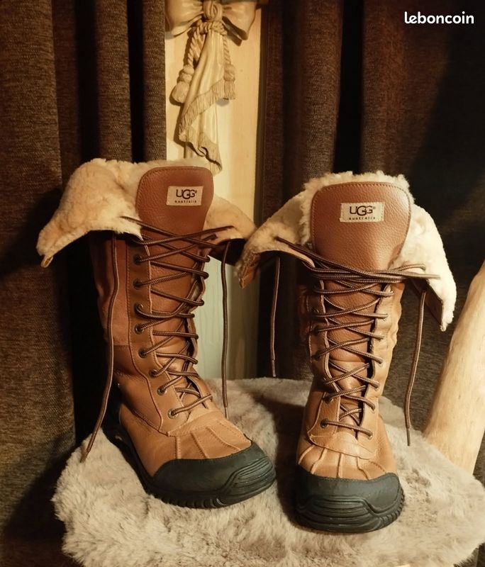 UGG Bottes hautes Adirondack pour femme, châtaigne, 39 EU Chaussures