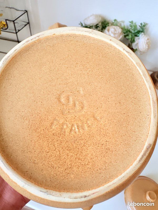 Service à café/thé Sarreguemines Trèfle en grès – 10 tasses – Vintage (image 20)