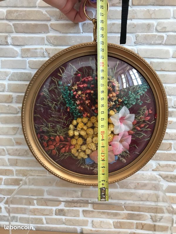 Cadre bulle - ovale bombé vintage floral fleur (image 3)