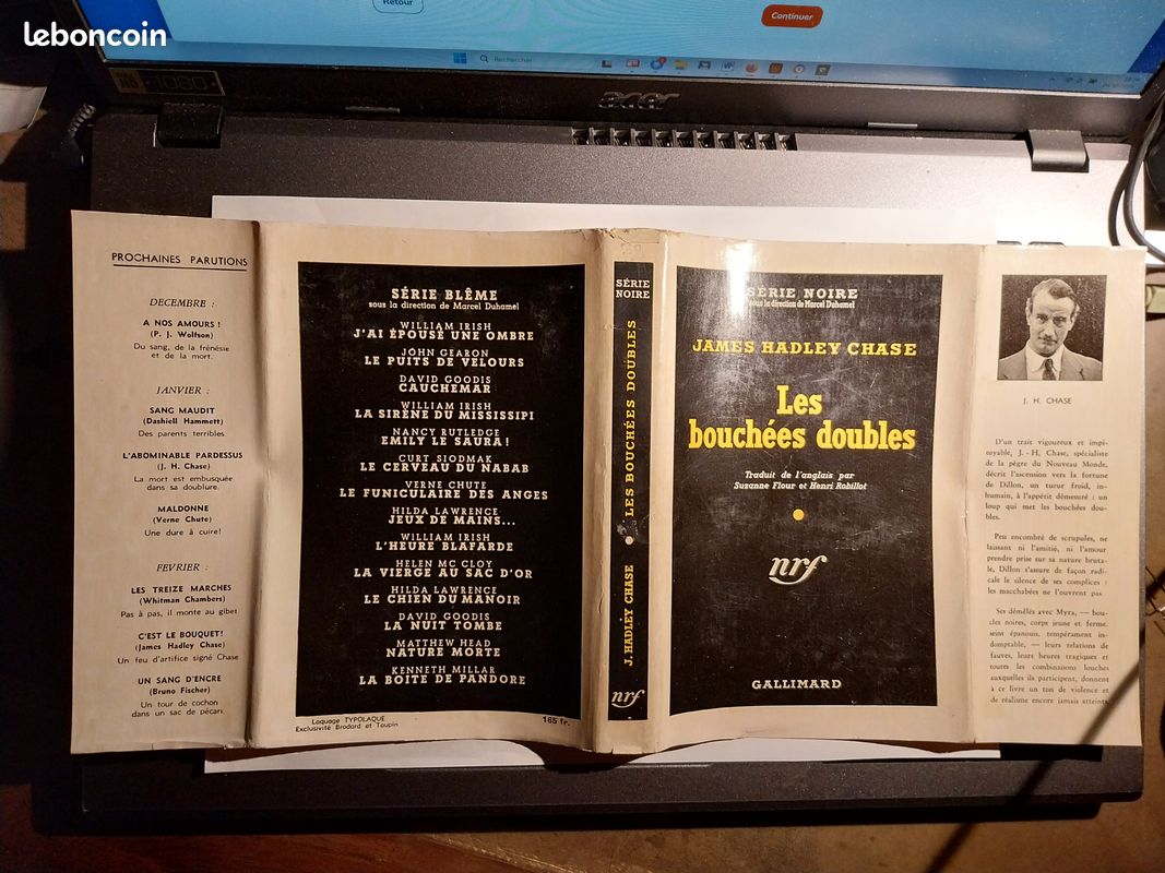 Série Noire n°72 Les bouchées doubles James Hadley Chase (image 4)