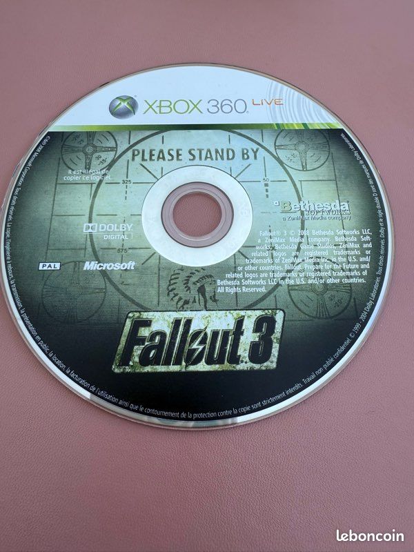 FALLOUT 3. Jeu XBOX 360 boîtier jeu notice (image 7)
