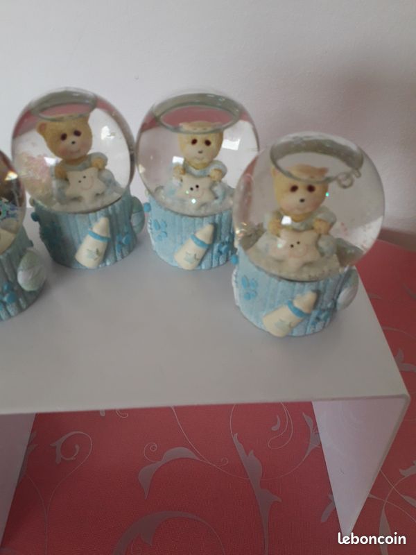 4 oursons boules neige bleu (image 2)