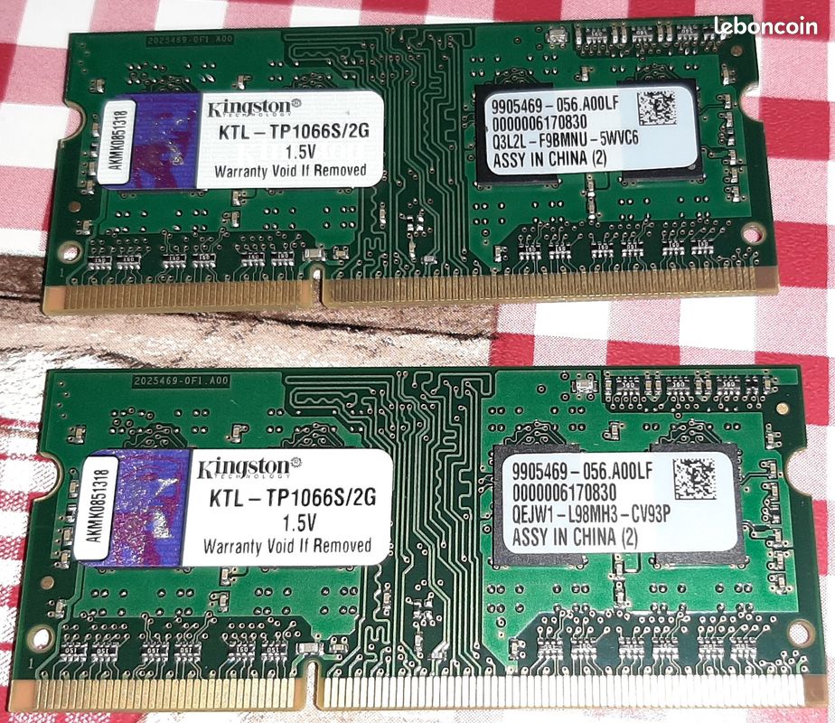 Kingston 2Go RAM PC Portable SODIMM DDR3 PC3-8500S KTL-TP1066-2G CL7 (image 3)