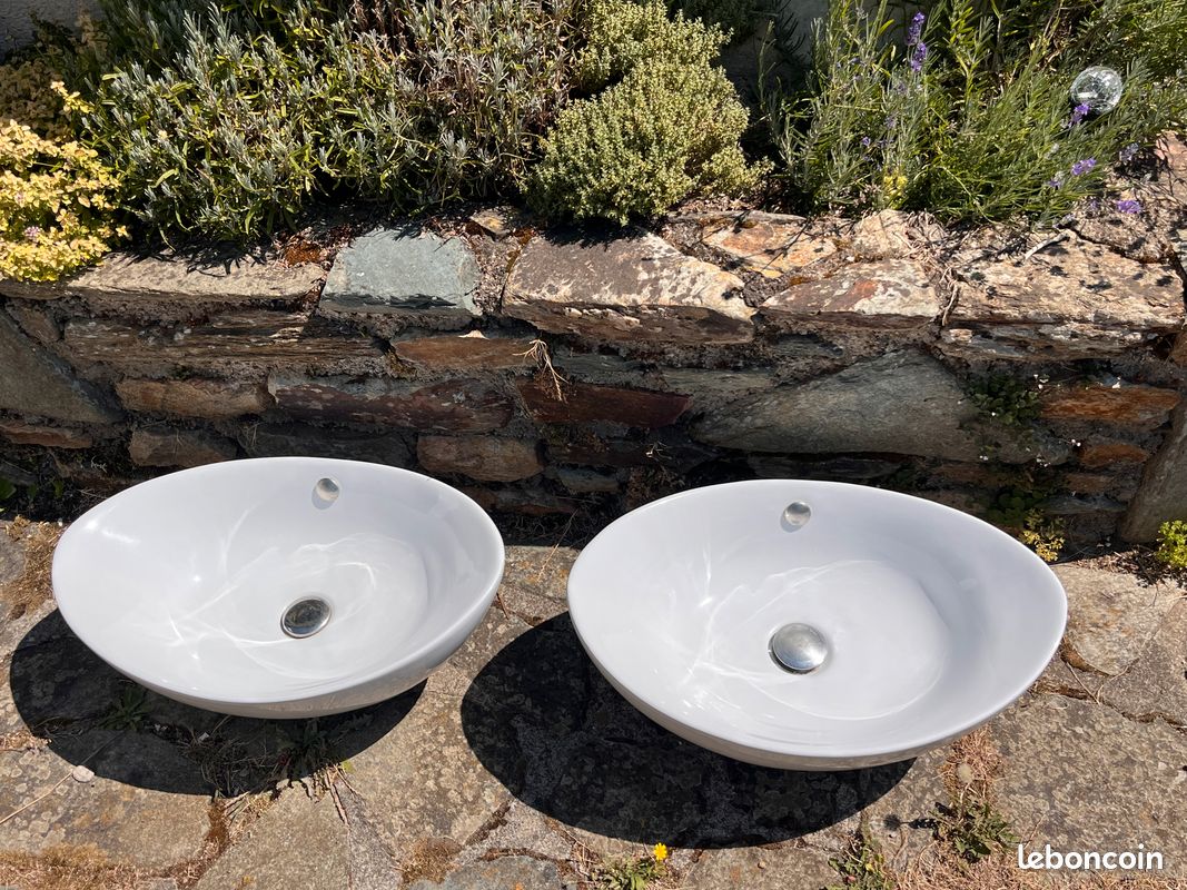 2 Vasques de lavabo design – Moderne et esthétique – Salle de bain (image 1)