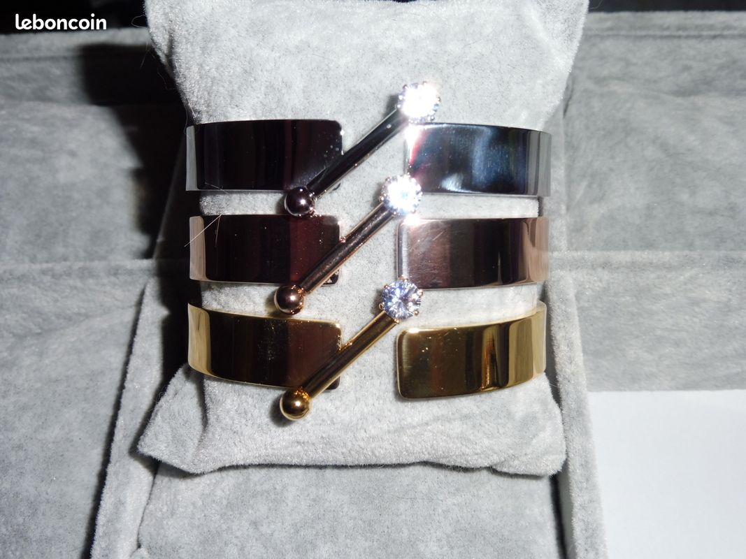 3 bracelets façon or-cuivre-argent (image 2)