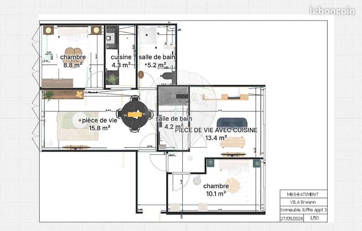 Appartement 4 pièces 74 m² · à Troyes · 74 m² · 139 000 €