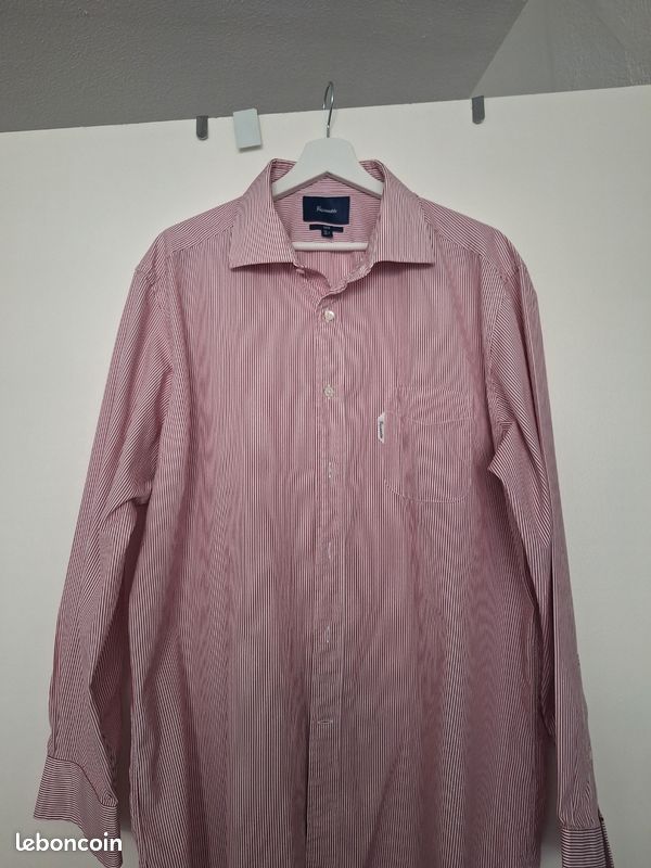Chemise en popeline - Rouge/rayé - Ladies | H&M CA