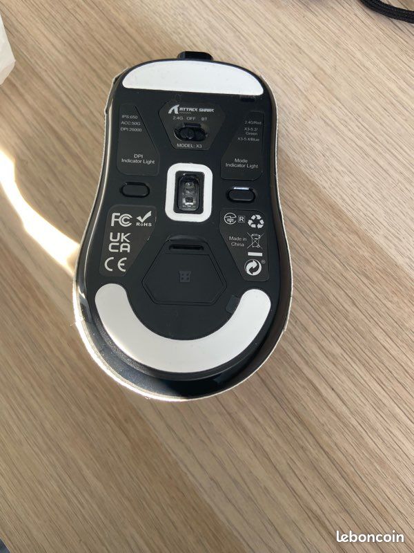 🦈 Souris Attack Shark X3 – Sans fil – Très bon état – Tapis offert (image 5)