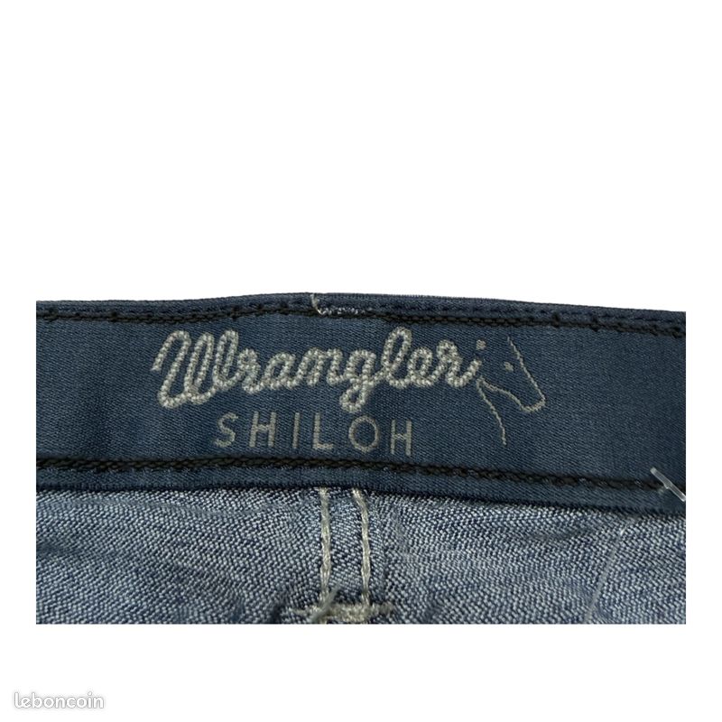 Jeans Wrangler vintage des années 90 délavés légers Lady-14 (32 x 32) taille haute 5 poches jambe fuselée boucle charpentier - France