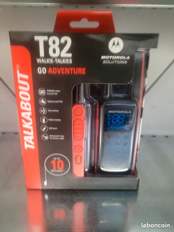 Radio bidirectionnelle - MOTOROLA - TLKR XT180 - Portée 8 km - Noir - 2