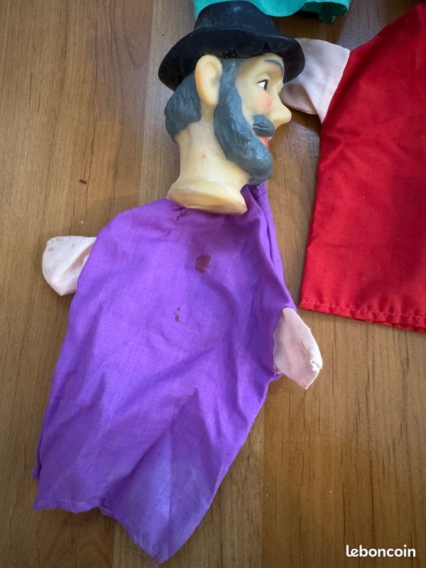 Lot 7 marionnettes main vintage spectacle Guignol theatre enfant collection (image 2)