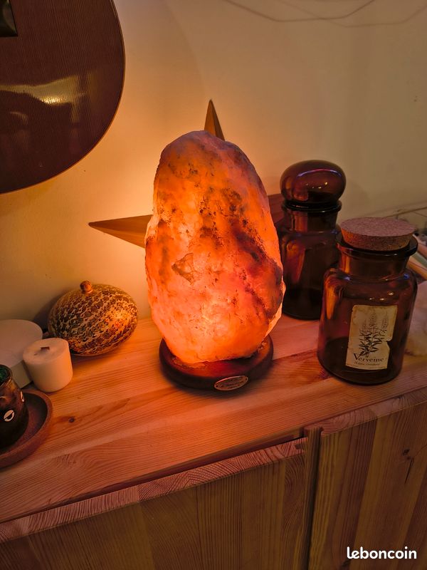 Lampe De Sel De L'Himalaya 0,5 Kg, Orange, En Emballage Cadeau