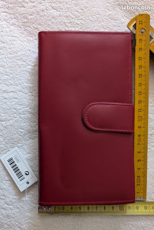 Portefeuille rouge 3 en 1, porte-cartes, porte-monnaie, portefeuille (image 8)