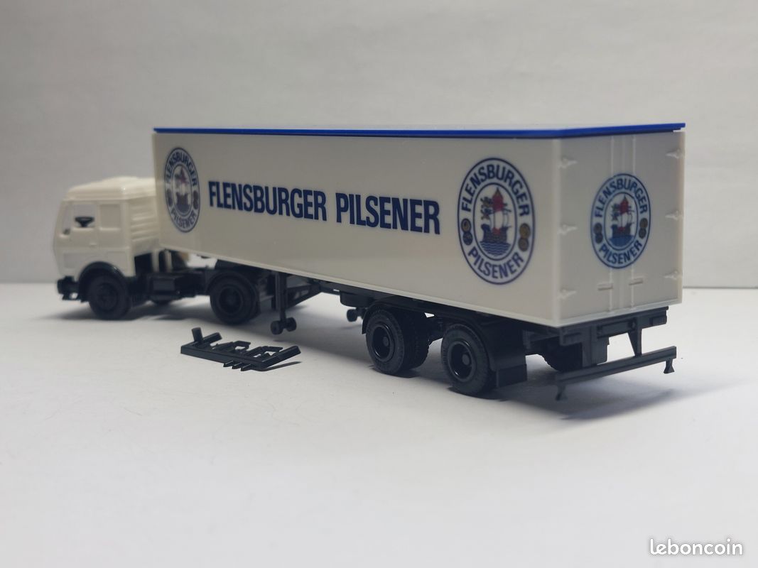 Ho 1/87 herpa man diesel remorque riwatrans etat neuf boite + retros - Collection