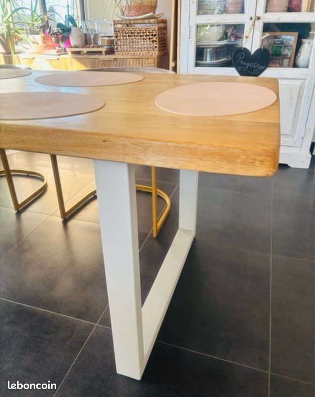 Table de salle à manger bois ancien (image 3)