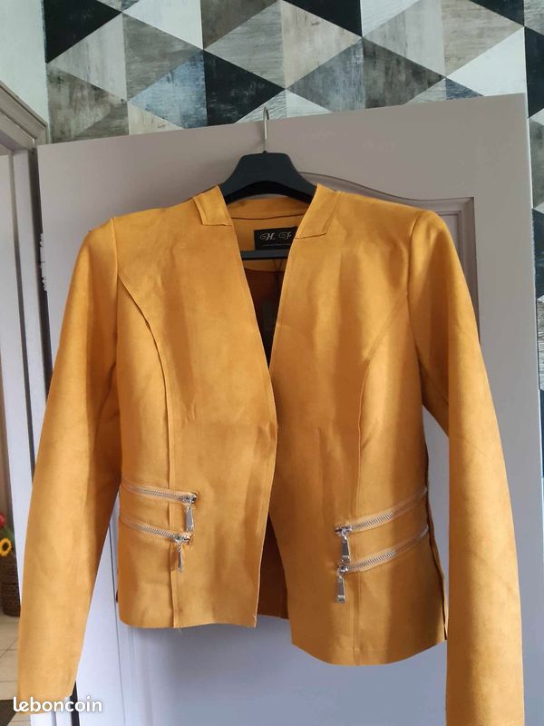 Veste suédine moutarde Vêtements