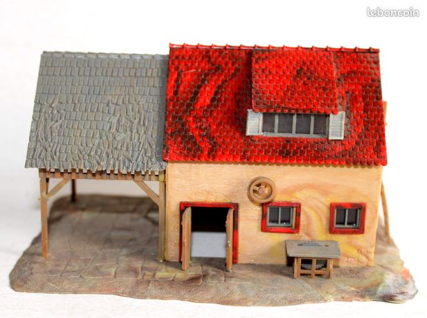 Maquette Faller HO – Ferme + Silos – Jouef – Neuf – À Monter