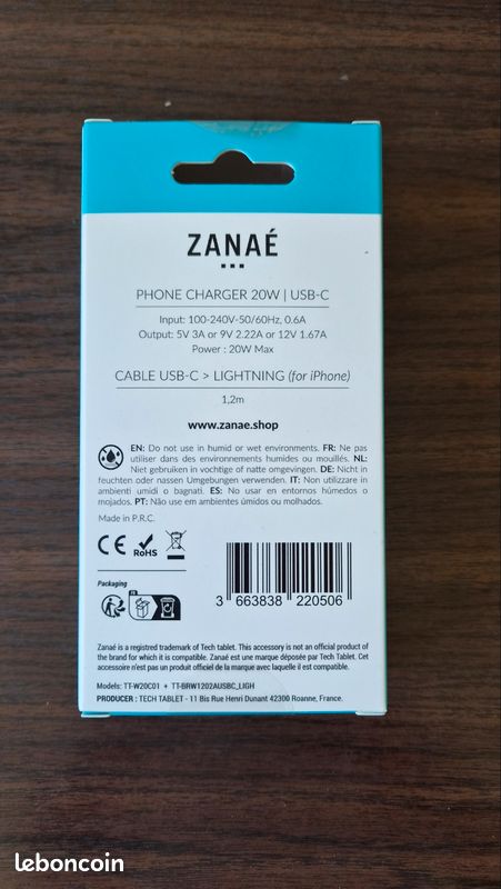 Chargeur lightning 20W (image 2)