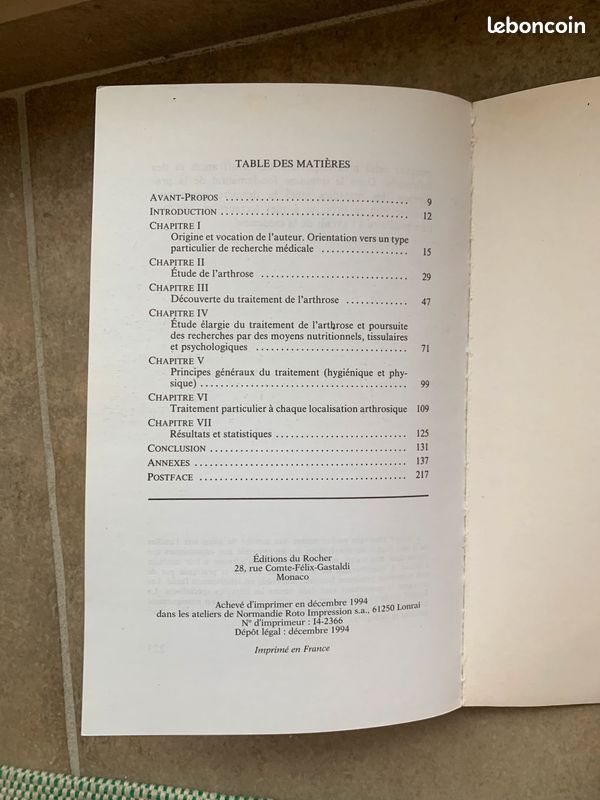Livre Vaincre l'arthrose par Dr Henry PICARD (image 4)
