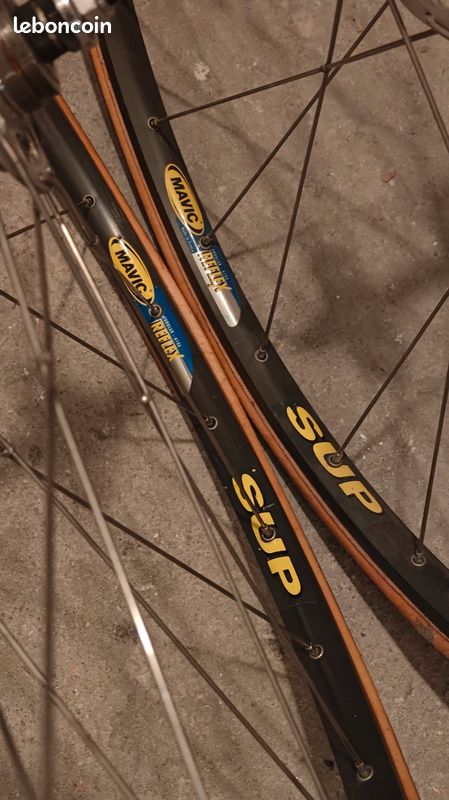 Paire De Roues Campagnolo Record 28" Jantes Nisi Pneus Clement Tubulaire - Vintage 80s Eroica