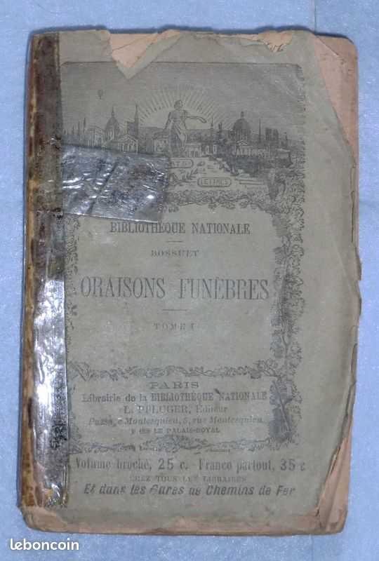 Oraisons funèbres de Bossuet édition Pfluger 1901 (image 1)