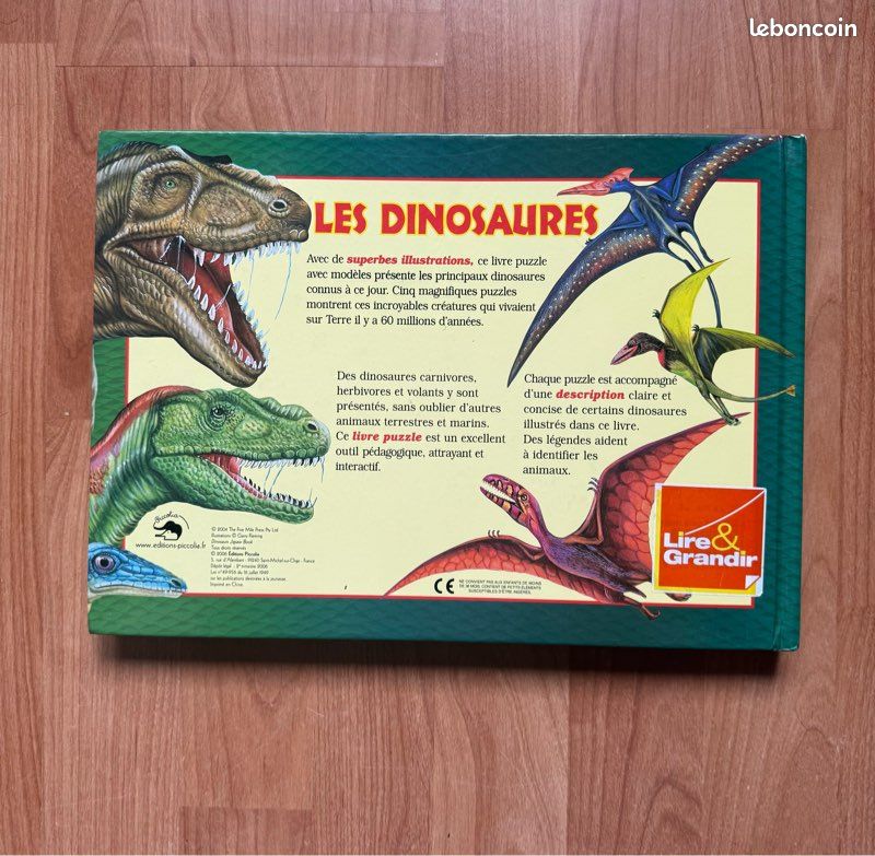 Livre Puzzle Les dinosaures (image 2)