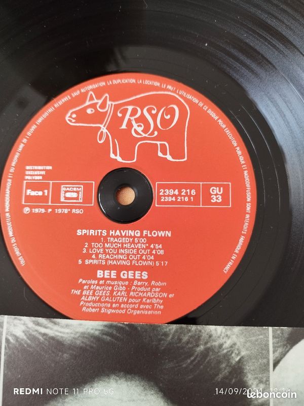 The bee gees vinyle 33t spirit having flow (image 5)