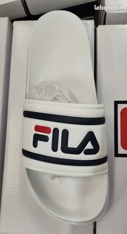 FILA Claquettes homme Morro Bay Slipper BLANC Chaussures