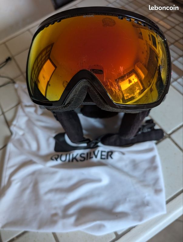 Casque De Ski Quiksilver Avec Lunettes - Noir, Homme, Neuf Jamais Servi
