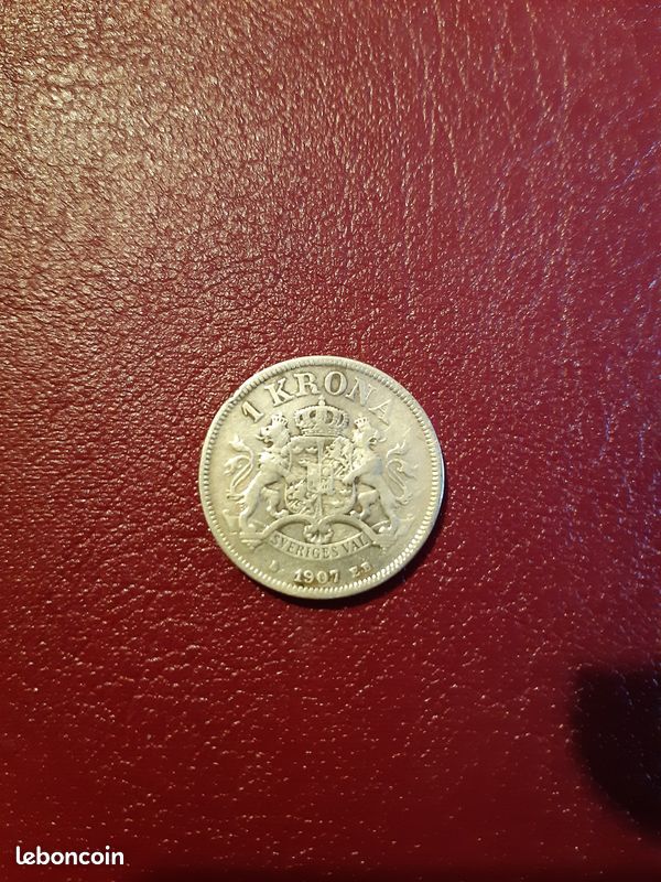 Monnaie de Suède 1 Kronor 1907 (image 1)