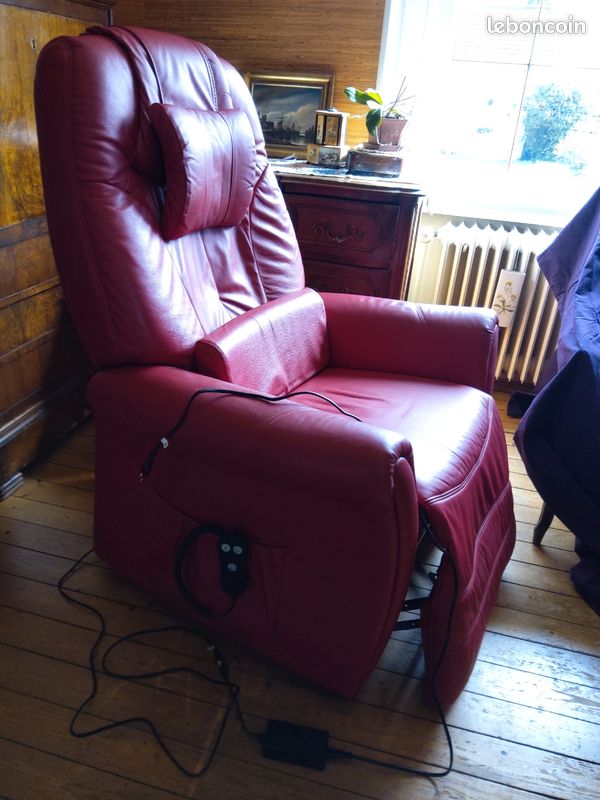 FAUTEUIL EN CUIR Médicalisé, relaxation (électrique avec systèmes "Relève Personne" et "Lombex") (image 2)