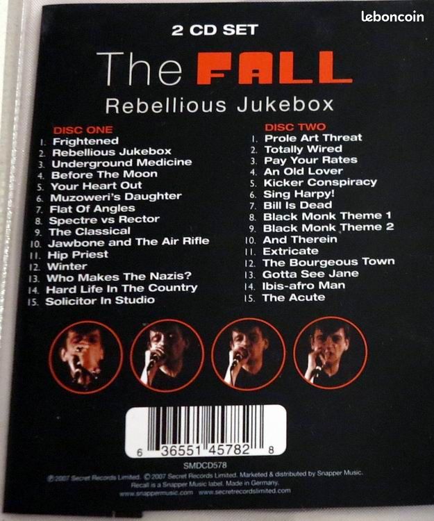 THE FALL Rebellious Jukebox CD / DVD promo (image 3)