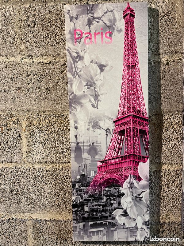 Tableau Tour Eiffel rose (image 1)