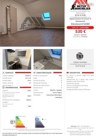 Apparemment deux pièces dieulouard