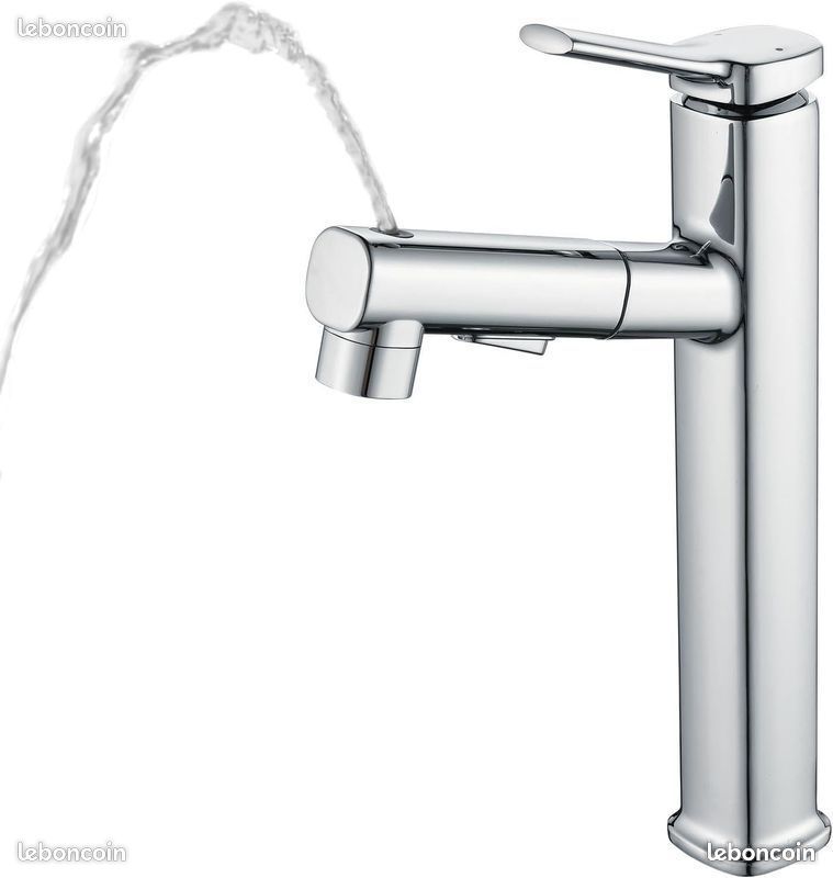 Robinet de lavabo avec douchette extractible (image 7)