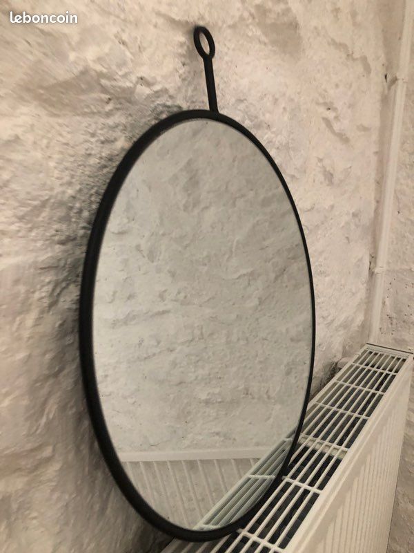 Miroir rond noir (image 2)