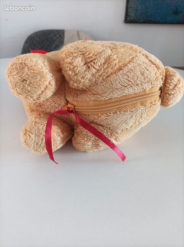PELUCHE LAPIN BLANC/ROSE : CE Eveil