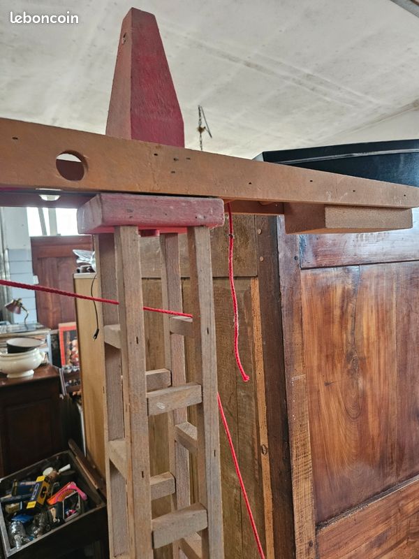 Jouet en bois dejou grue vintage (image 3)