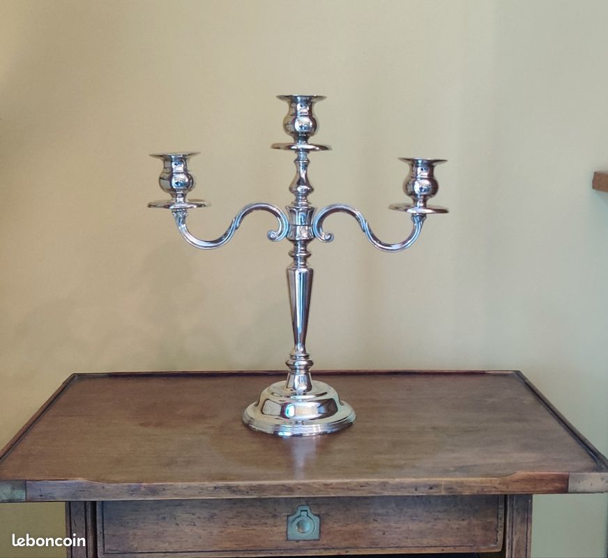 Chandelier Métal Argenté Sans Poinçon Hauteur 19 Autre